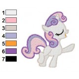 Sweetie My Little Pony Embroidery Design 02
